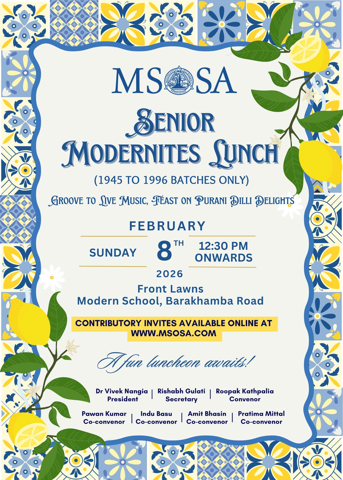 Senior Modernites Lunch